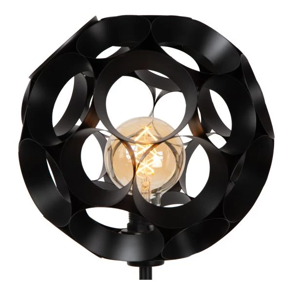 Lucide HANNELORE - Lampadaire - Ø 30 cm - 1xE27 - Noir - détail 1